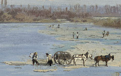 Le gave de Pau et le pic du Midi de Bigorre - Victor Galos - 3e quart du 19e siècle - peinture - Musée des beaux Arts de Pau - cote 876.8.18