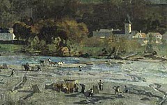 Gelos et la chaine des Pyrénées - Victor Galos - 2e moitié du 19e siècle - peinture - Musée des Beaux Art de Pau - cote 95.4.1.