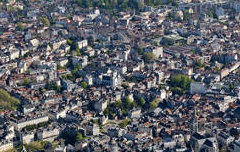 Vue aérienne sur la ville de Pau, Jurançon et le Gave - Marc Heller (photographe, CDAPP) - 2012