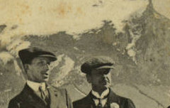 Alphonse XIII au Concours Inter. de Skis d'Eaux-Bonnes (21 fév. 1909) - Labouche Frères (Toulouse) – carte postale - Archives départementales 64 – cote 8FI600-00599