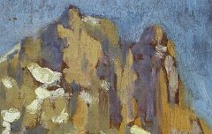 Pic du Midi d'Ossau vu de Biousartigues – DAMELINCOURT, Hubert – 1909 – tableau - Musée des Beaux-Arts Pau – cote 19.1.11